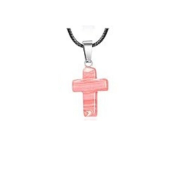 Cross Gemstone Pendant Charms Cross Quartz Crystal Charms for Necklace Earring - Picture 1 of 1